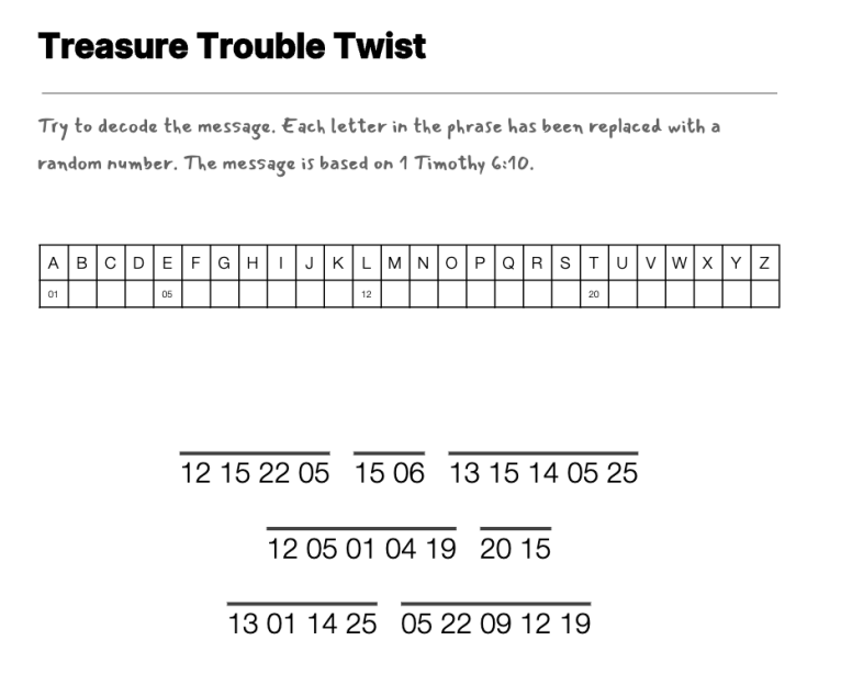 The Love of Money cryptogram